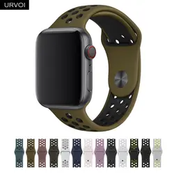 URVOI ремешок для apple watch series 432 спортивный ремешок для iwatch силиконовой лентой Замена дышащая новые цвета 38/40/42/44 мм