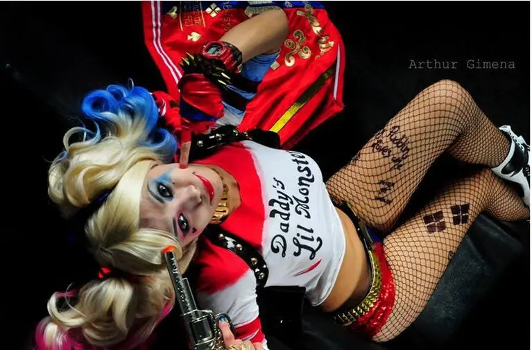  harley quinn costume New Batman DC Comics Suicide Squad cosplay jackets out wear Cosplay Costumes G
