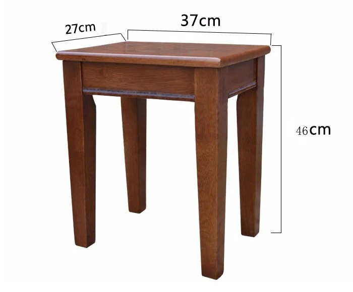 Твердый деревянный квадратный табурет для домашего обеденного стола стул для взрослых утолщение укрепляет скамью высокий низкий табурет небольшой деревянный скамья резиновый