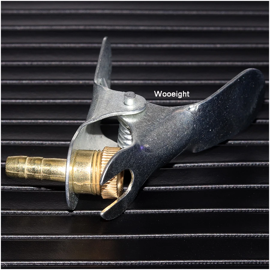 Wooeight 1Pc New 6mm Zinc alloy inflatable Car Truck Tire Clamp Brass Valve Air Pump Chuck Clip Tire Valve Collet Pneumatic Pump (4)