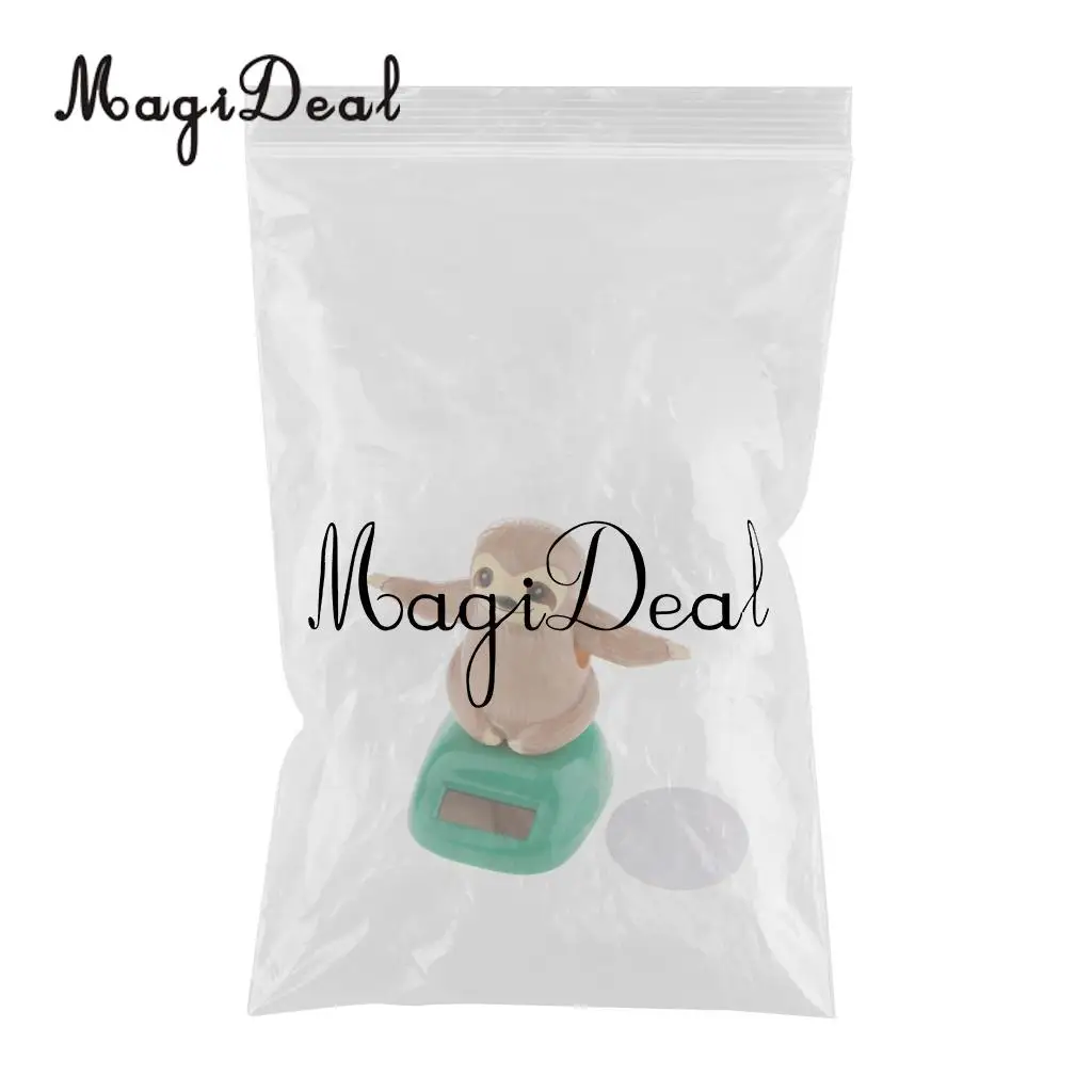 MagiDeal Solar Powered Swing Animal Figure Toy Car Decor Home Decor Gift