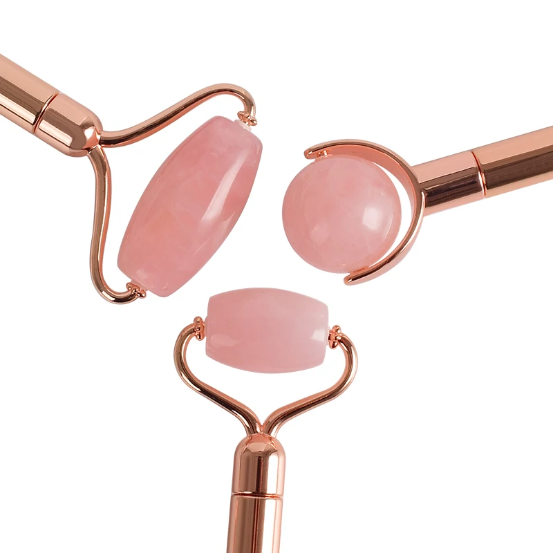 New Multi Function Rose Quartz Face Roller Gua Sha Tool Wholesale