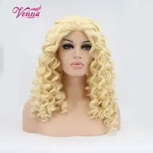 Hot Selling Blond Wig Wavy Synthetic Lace Front Wig Anime Cosplay Hair Short Wigs For Black