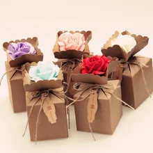 DIY kraft Бумага коробка Подарочная коробка для свадебной День рождения конфеты печенье Рождество партия торт Дело ремесла упаковка Box