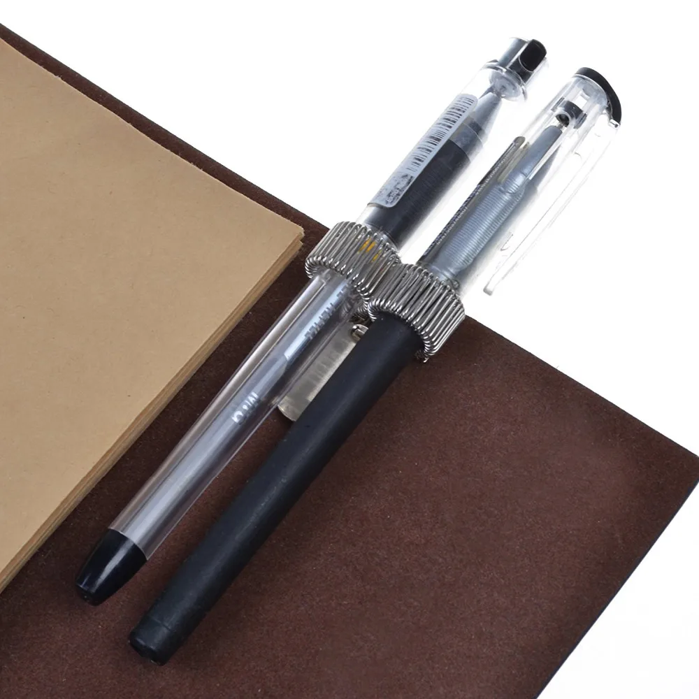 2 отверстия держатель для ручек из нержавеющей стали набор с пружиной для ноутбука и буфера обмена, подходит практически для всех размеров ручки