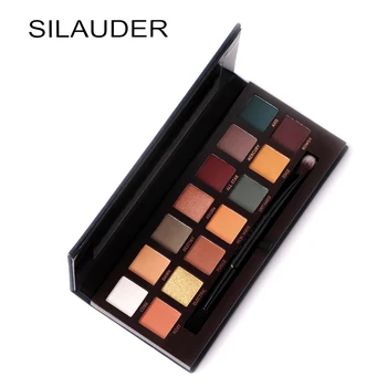

SILAUDER 14 Colors Eyeshadow Palette Shimmer Matte Pigmented Smoky Natural Eye Shadow Metallic Nude Professional Makeup
