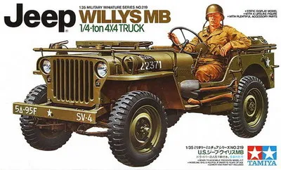 Пластиковая модель для джипа Tamiya Scale 1/35 35219 U.S. Willys MB | Игрушки и хобби