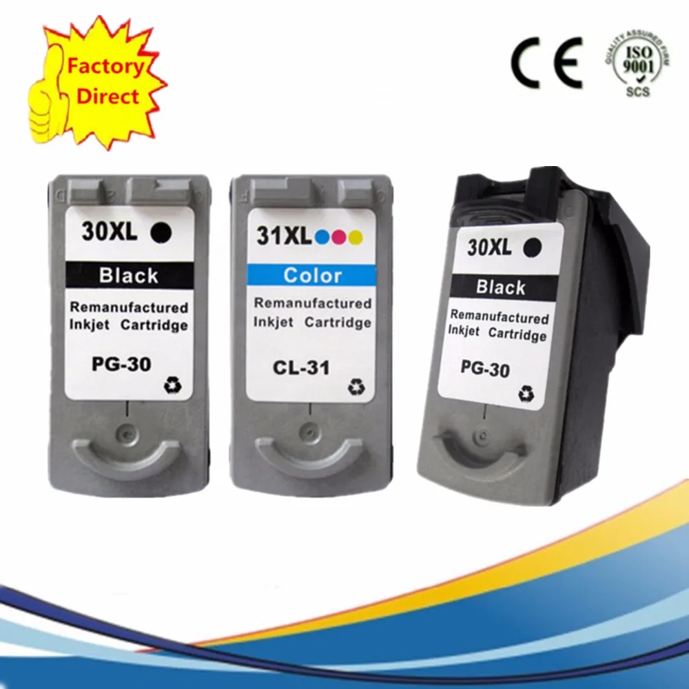 PG-30 PG30 PG 30 CL-31 CL31 CL 31 картриджи с чернилами восстановленные Pixma iP1800 iP2600 MP140 MP210 MP470 MX300