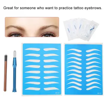 

Semi-Permanent Eyebrow Microblading Tattoo Pen Makeup Tool Needle Blade Set Kit Manual Tattoo Pens Needles Practical set