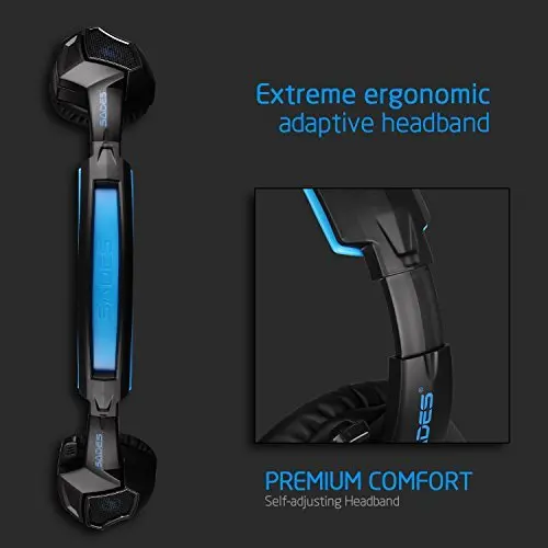 PC Gaming Headst Sades дух волка 7 1 Surround Sound USB проводные наушники с светодио дный микрофоном