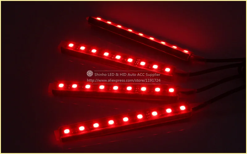 4 шт. автомобильные RGB и одноцветные светодиодные DRL лампы 5050SMD Авто пульт