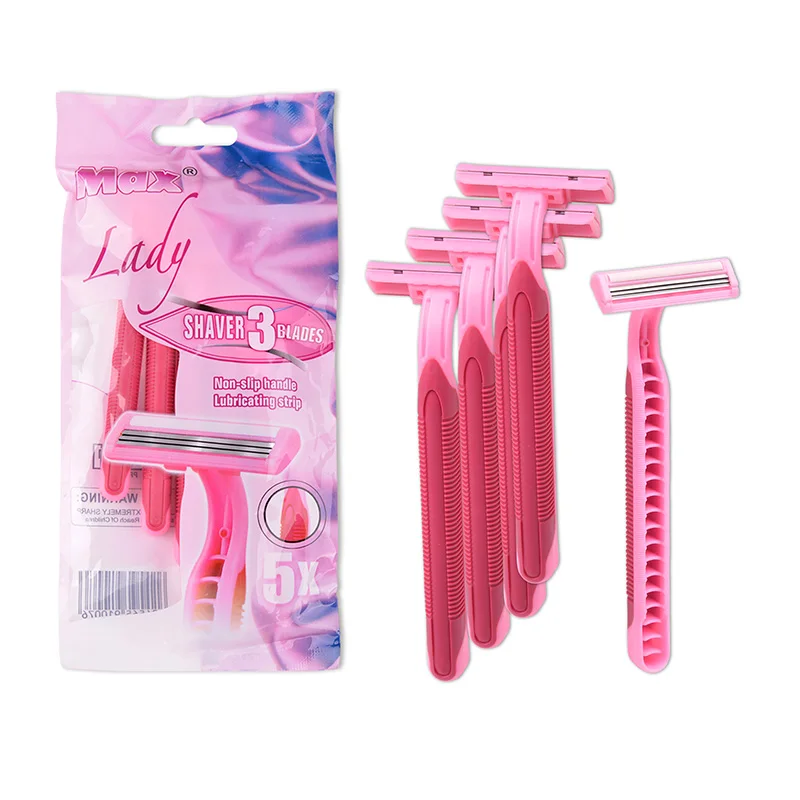 

MAX 5pcs Bikini Razor Woman Razor Shaver Safety Female Hair Removal Triple Blades Hair Razor Machine Mini Shaving Razor WT071