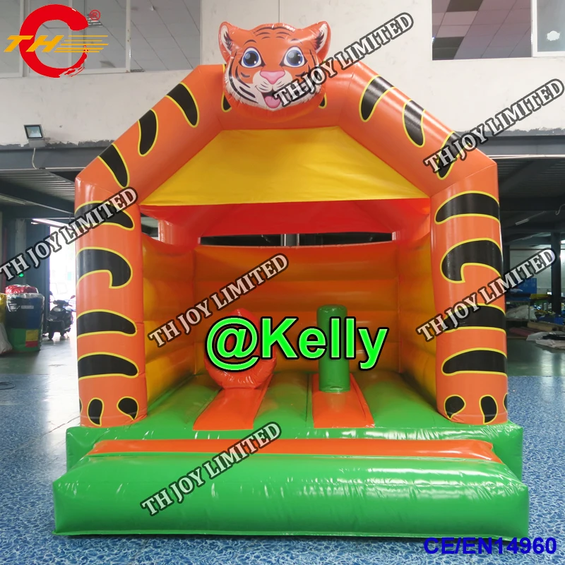 free shipping tiger inflatable bouncer for sale, small air inflatable bouncy castle with
