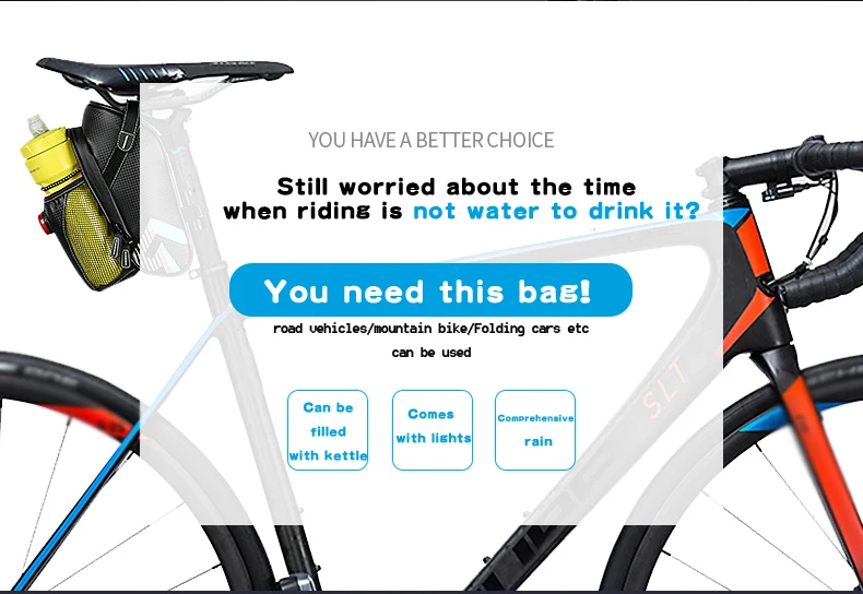 Clearance ROSWHEEL Bicycle Bags Rainproof Saddle Bag Outdoor Mountain Bike Back Seat Tail Pouch Maintenance Tool Bags water bottle Bag 1 Clearance ROSWHEEL Bicycle Bags Rainproof Saddle Bag Outdoor Mountain Bike Back Seat Tail Pouch Maintenance Tool Bags water bottle Bag 1