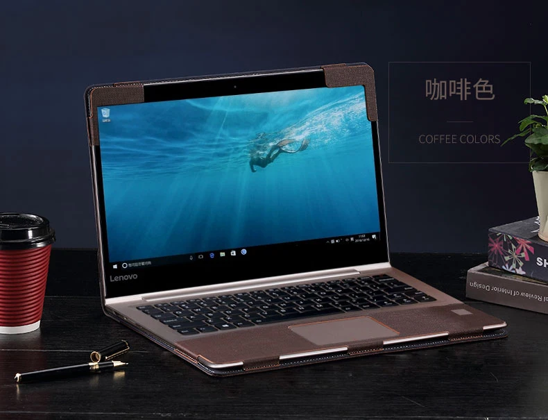 Чехол из искусственной кожи для lenovo XiaoXin Air 13 Pro, 13,3 дюймов, сумка для ноутбука, защитный чехол, подарок - Цвет: coffee