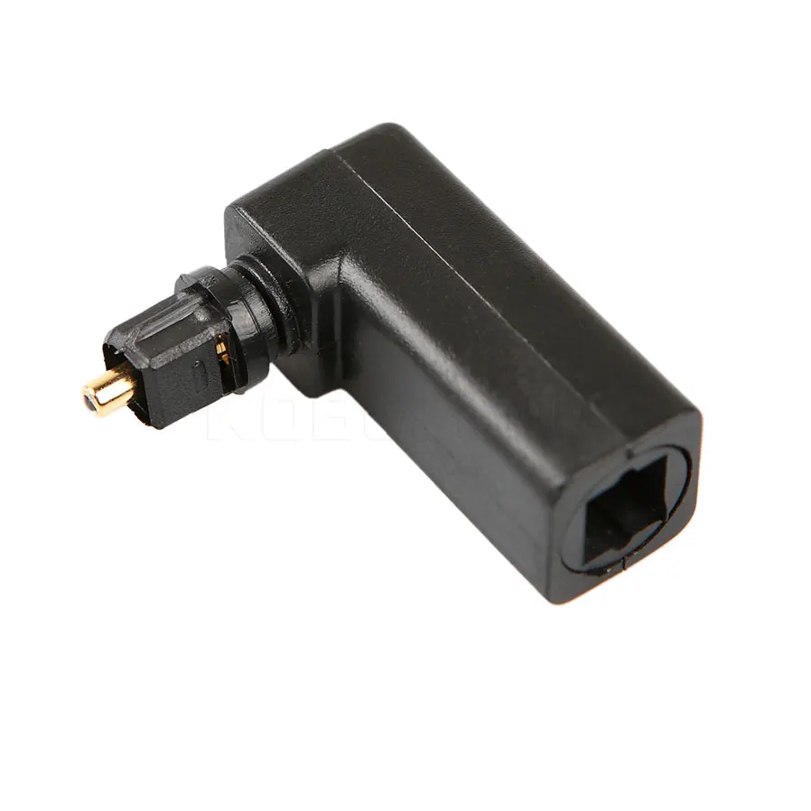 

Digital Optical Fiber Audio Adapter Convertor OD 6.0 Audio adapter Square to Square 90 Degree Male to Female 360 Rotates