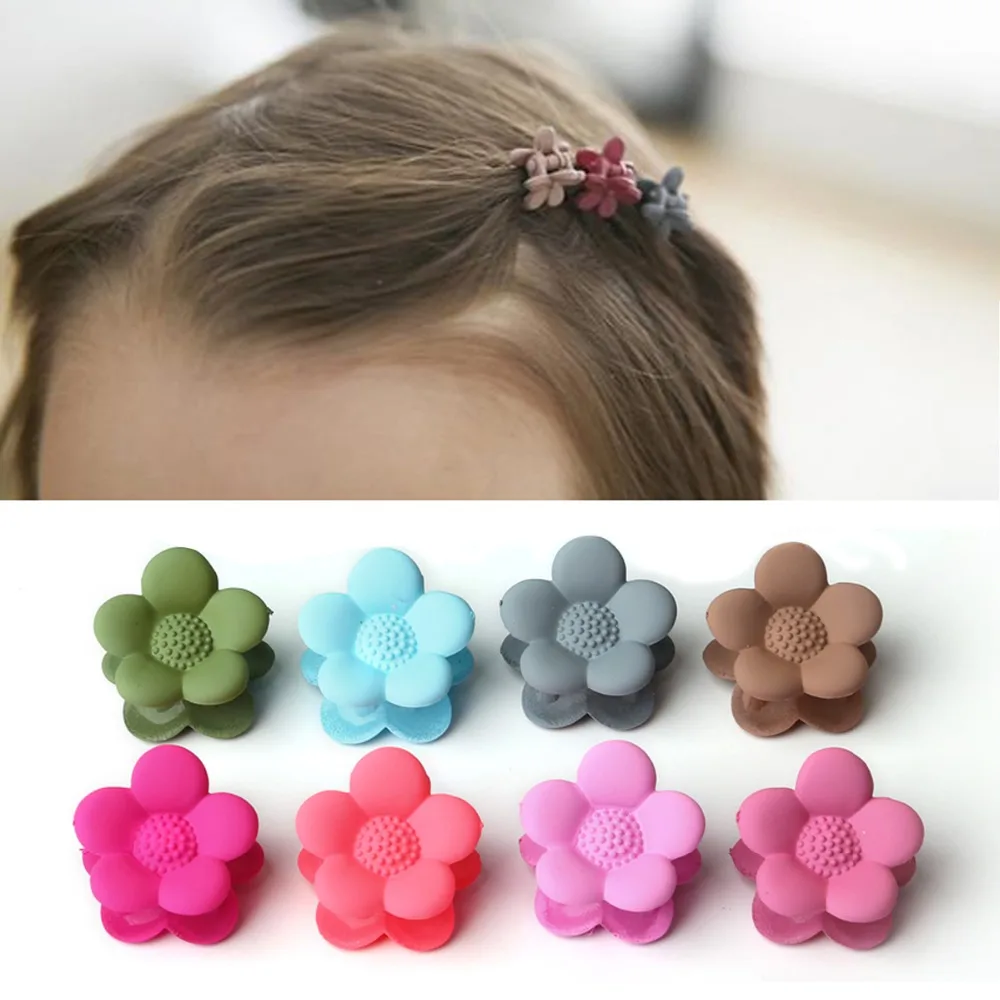 

10-20Pcs Acrylic Small Plum Love Princess Hair Claw Mixed Color Children Hairpin Cute Girl Hair Design Accessories Styling Tools