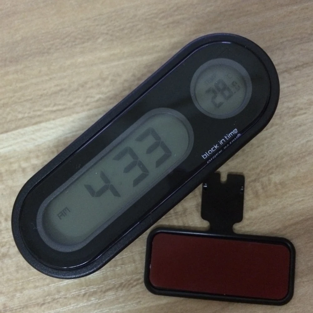 2 In 1 Car Kit Electronic Clock Thermometer LED Digital Display Car Inside Temperature Measuring Tool With Backlight Function 2 In 1 Car Kit Electronic Clock Thermometer LED Digital Display Car Inside Temperature Measuring Tool With Backlight Function