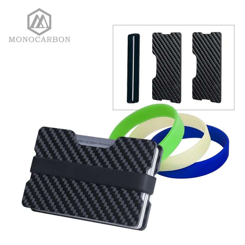 

2PCS Multifunctional ID Credit Card Holders Genuine Carbon Fiber Slim Card Holder Newest Arrival