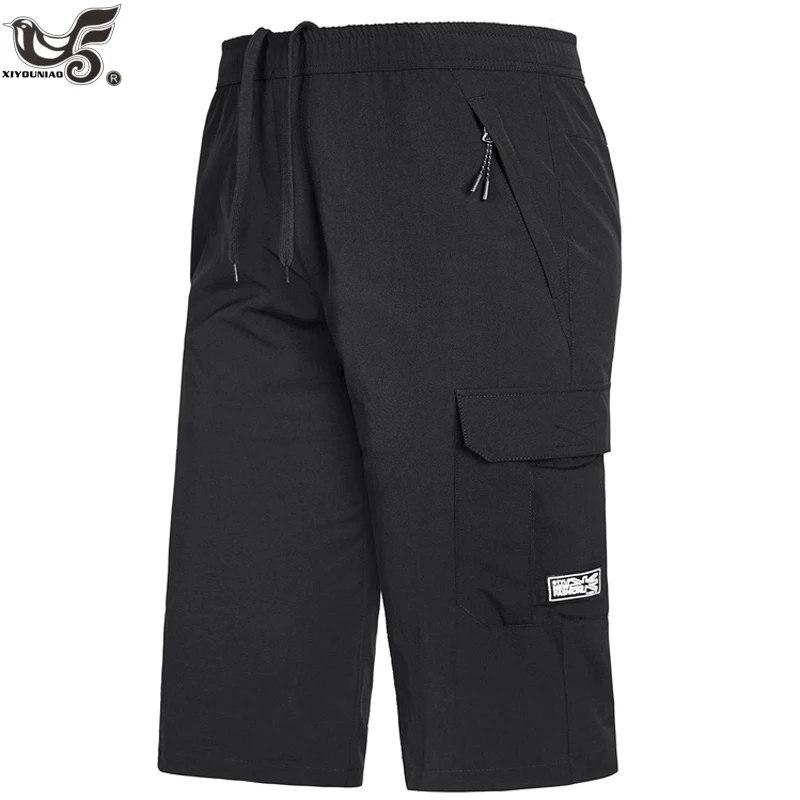 Buena Compra Pantalones cortos de secado rápido para hombre, Shorts informales de talla grande 7XL 8XL, pantalón corto de verano con bolsillos y cremallera para correr en la playa, pantalón Capri znwDMZNZ