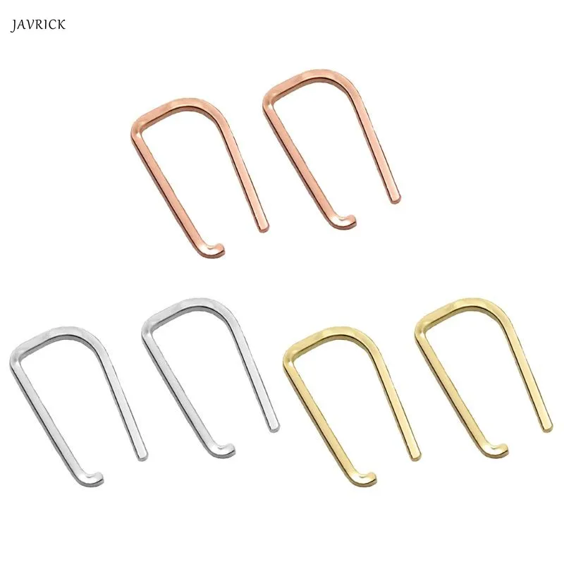 

Creative Stapler Studs Threader Two Hole Earring Piercing Fashion Jewelry Unisex