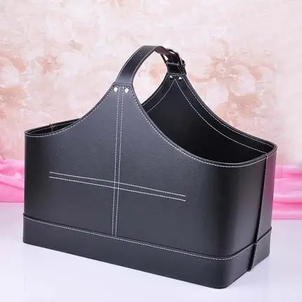 

PU Leather fruit gift storage basket plus size storage basketry portable basket home finishing bags packaging