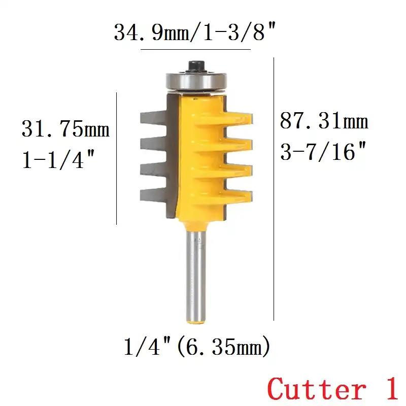YKLP Reversible Finger Joint Glue Joint Router Bit with 1//2 Shank for Woodworking