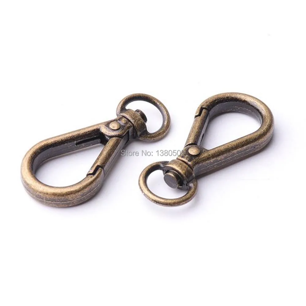 10pcs/lot 38*9mm bronze color Swivel Snap Hook key chain key ring metal