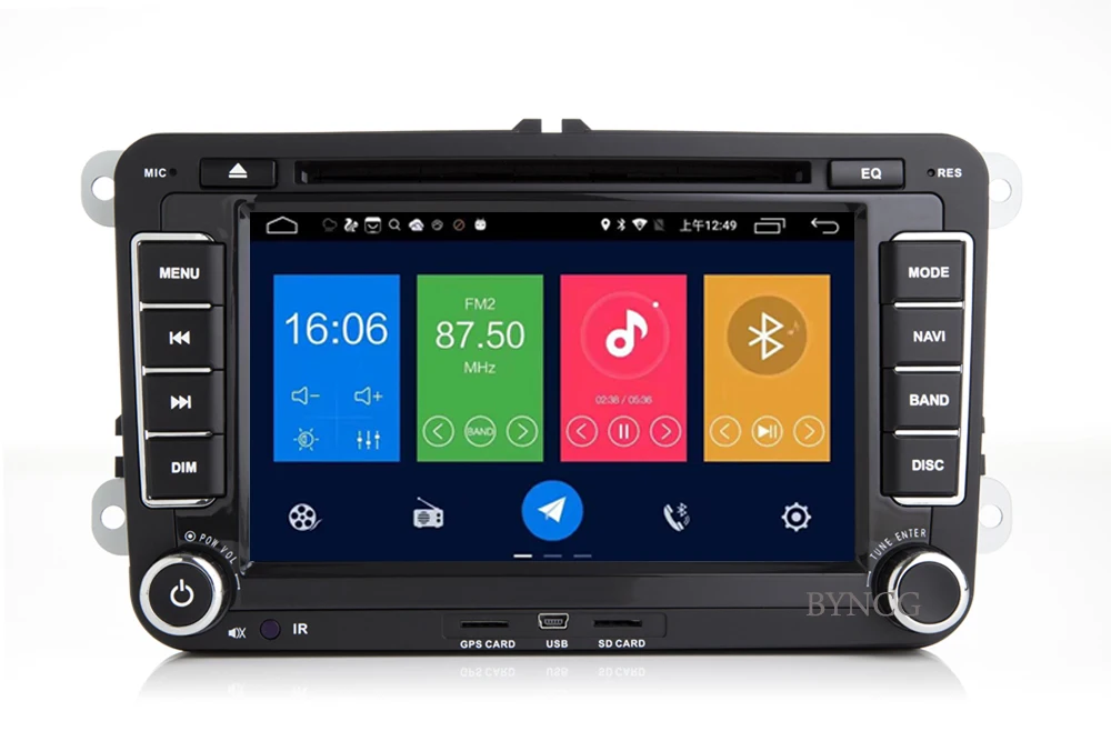 Sale BYNCG android 8.1 car dvd for Volkswagen passat b5 b6 golf 4 5 tiguan polo skoda octavia rapid car radio multimedia player 2