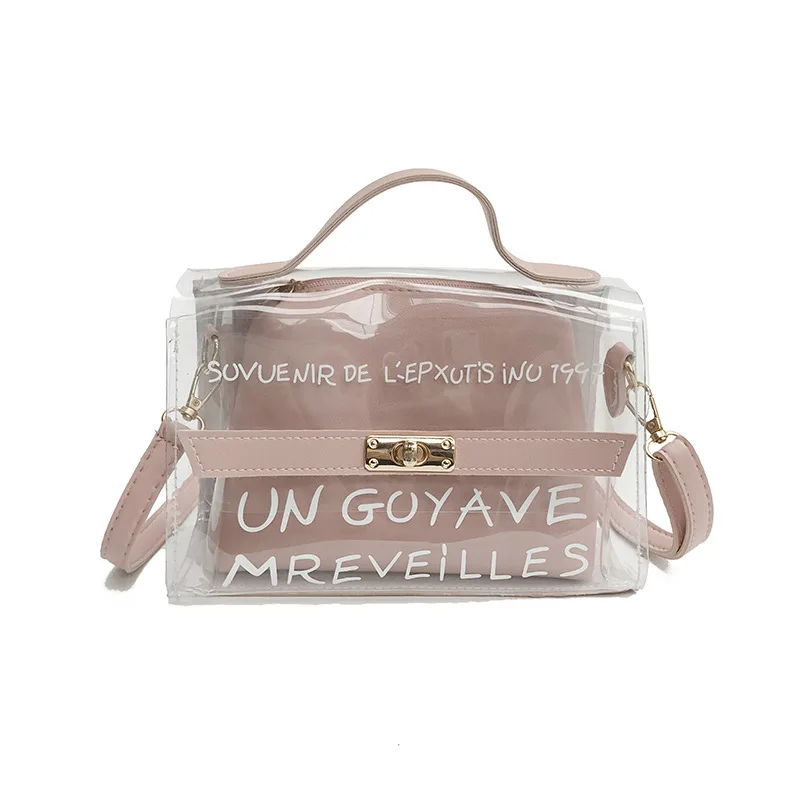 

Newest Clear Transparent PVC Shoulder Bags Women Candy Women Jelly Bag Purse Solid Color Handbags sac a main femme Crossbody Bag