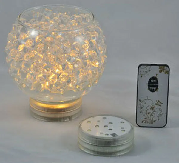 

Warm white Battery operated LED Vase Light base paper lantern lamps with remote control for Wedding party Decorations