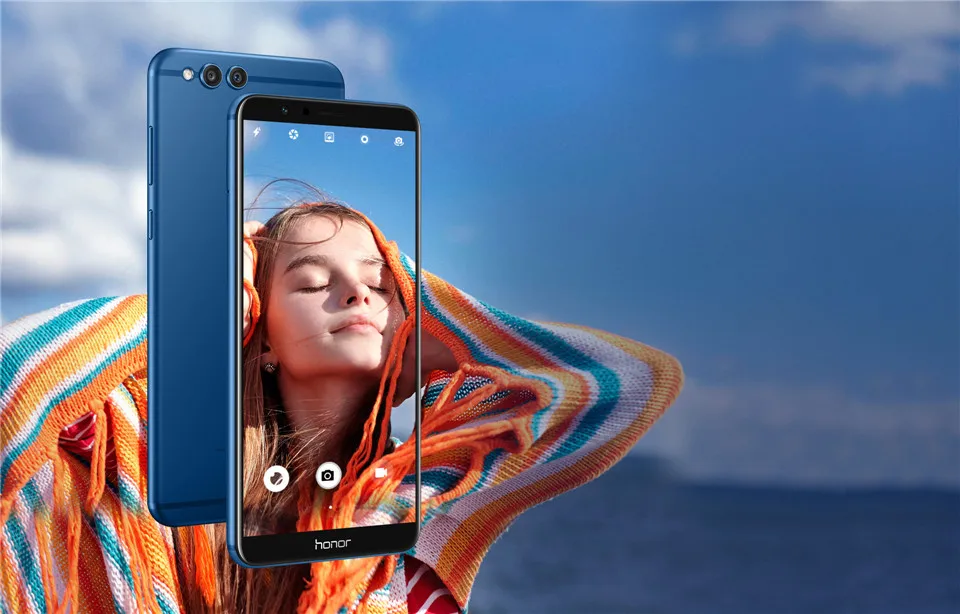 Мобильный телефон HONOR 7X с глобальной прошивкой, 4 ГБ, 64 ГБ, 5,93 дюймов, Kirin 659, четыре ядра, Android 7,0, отпечаток пальца, 3340 мАч