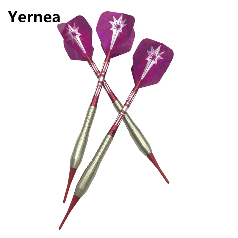 Yernea High-quality 3Pcs/set 19g Electronic Darts Profession Soft Tip Dart Match darts Copper body Aluminum Alloy shaft