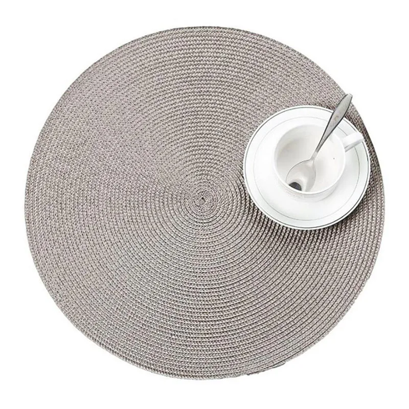 38cm Round Kitchen Table Mats Pads Placemats PP Disc Pads Bowl Pad Coasters Non-Slip Waterproof Table Decoration 4/6/8PCS 38cm Round Kitchen Table Mats Pads Placemats PP Disc Pads Bowl Pad Coasters Non-Slip Waterproof Table Decoration 4/6/8PCS