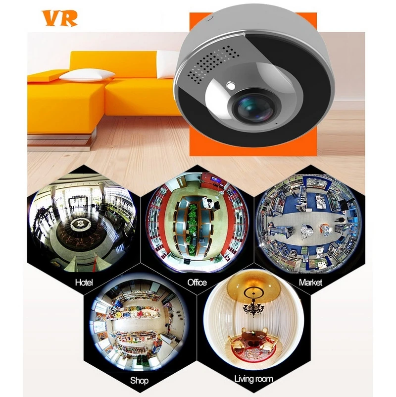 Fisheye Panoramic IP Camera 1.0MP/3.0MP HD Real Time with MSD card slot support 64G memory 360