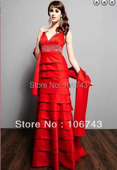 

free shipping Maxi dresses 2014 bride dress vestidos formales long red weddings plus size formal evening gown evening dresses
