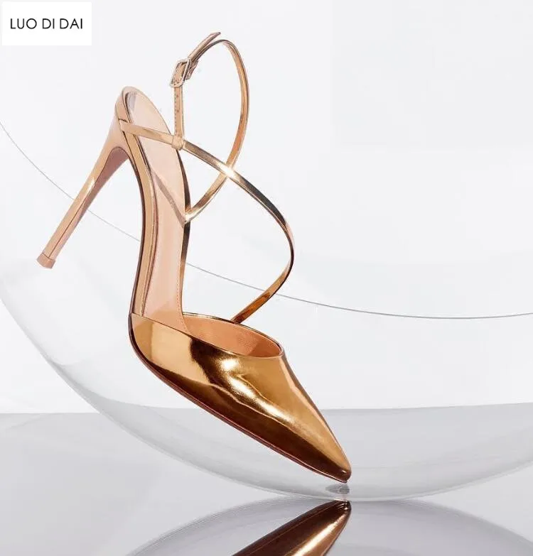 Cuir Mariage À Mince Pompes Talons or Talon Doux Chaussures 2019 De Femmes Hauts noir Boucle rouge gris Fourrure Plume Nouveau Brides En argent Soirée Verni Beige nw6qa