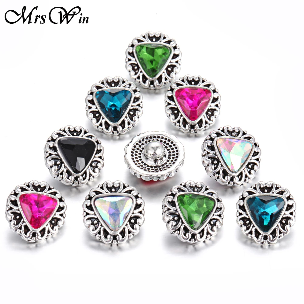 

10pcs/lot selling snap buttons jewelry Geometric shapes crystal Style 12MM mini Sweet style snap Fit 12mm Snap jewelry M036