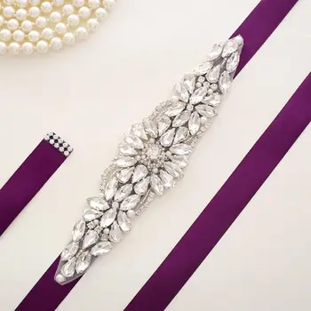 

Crystal Bridal Belt Rhinestones Flower Bridal Sash Diamond Wedding Belts For Wedding Accessories A113S