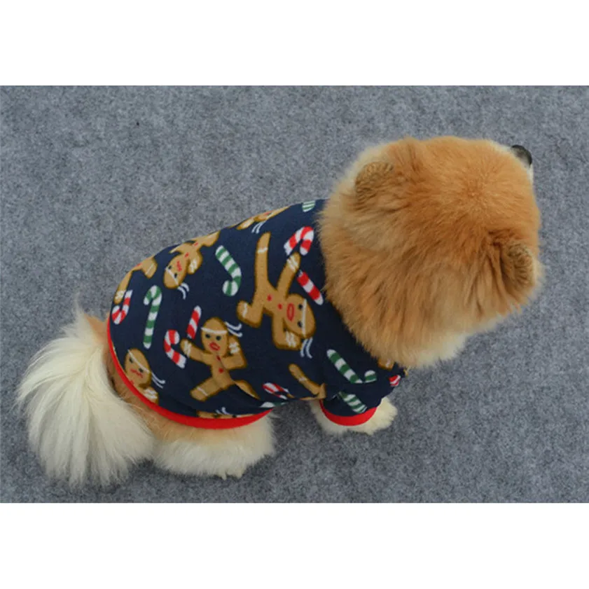 Нулевая Собака Щенок Рождество осень зима теплый пуловер вышитая одежда пальто