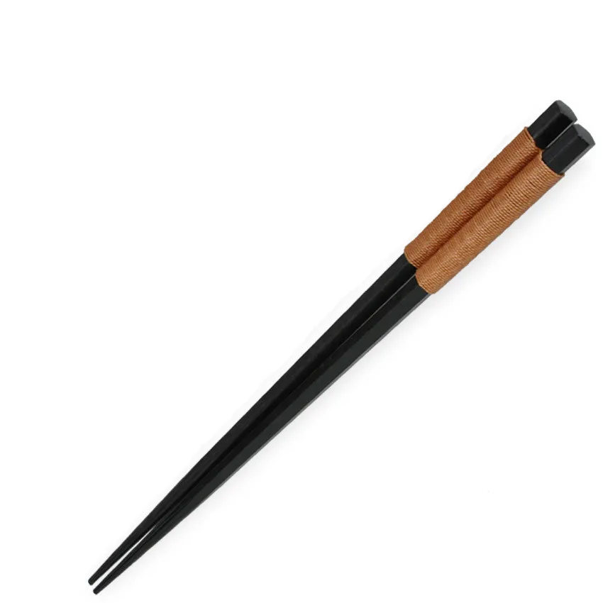 Деревянные палочки, со стразами, ручная работа Резьбовая головка ужин палочки для еды посуда 22,5 см Корея японские палочки китайская палочка для еды - Цвет: Black