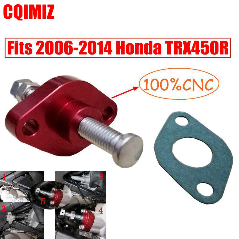Красный CNC мотоцикл заготовка ручной CAM натяжитель цепи для 2006-2014 HONDA TRX450R |