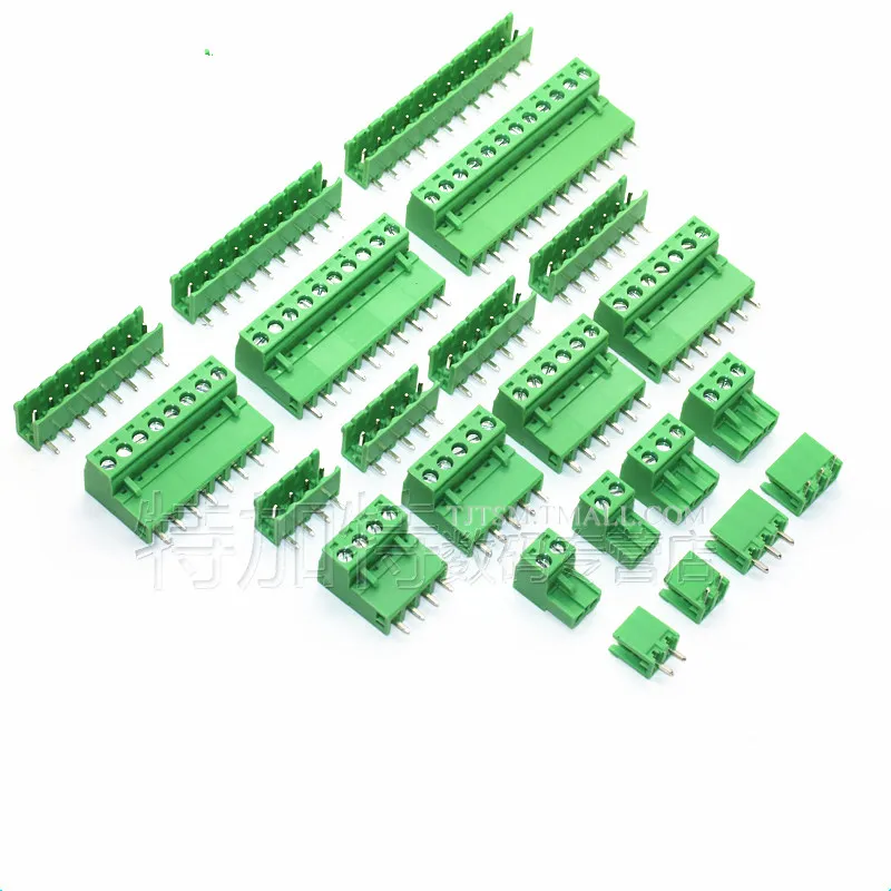 

5pcs 5.08 2pin-10pin Curved needle Terminal plug type 300V 10A 5.08mm pitch connector pcb screw terminal block