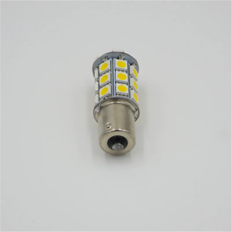 10 X теплый белый 27 SMD светодиодный 1156 BA15S P21W 1141 RV Кемпер трейлер внутренние