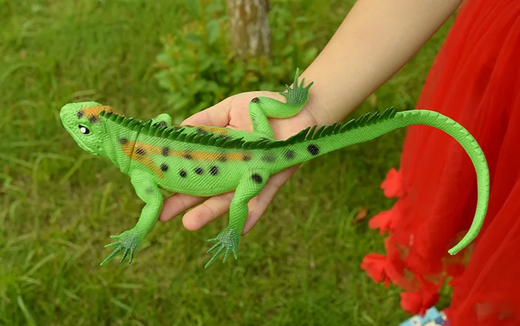 Tricky vent игрушка ящерицы рептилия моделирование пластиковый лес Статуэтка дикого животного украшения-игрушки Реалистичные отделка из ПВХ