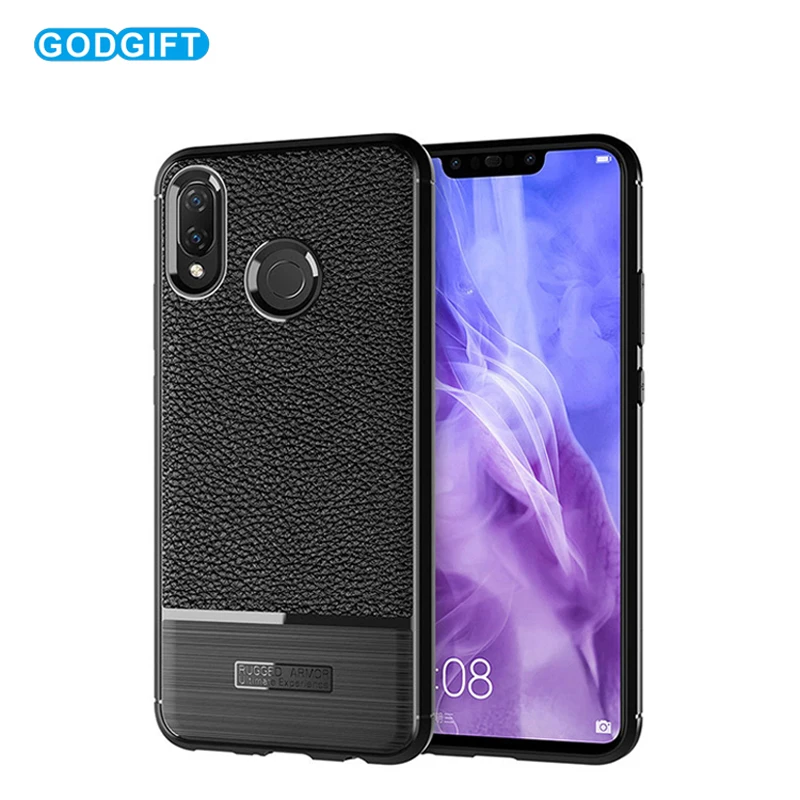 Кожаный чехол для телефона с рисунком личи huawei Nova 3i 3 i Тонкий Силиконовый