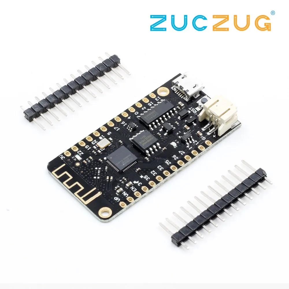 

Wemos32 Wifi Bluetooth Development Board Antenna ESP32 ESP-32 REV1 CH340 CH340G MicroPython Micro USB Lithium Battery Interface