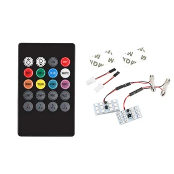 

12V Car LED Dome Light Sound Control Reading Lamp RGB Interior Styling Decoration Lights TD326