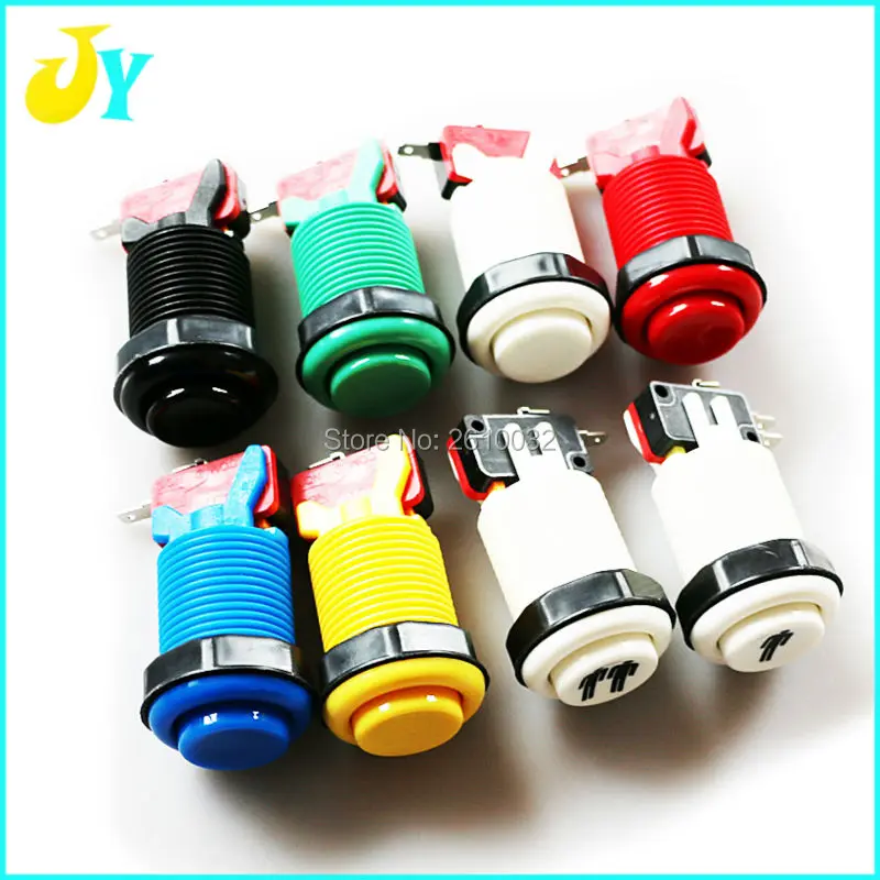 

Free shipping Arcade Game DIY Parts for Mame Arcade Push Button Durable Multicade Long Switch Mult-color 2 pcs