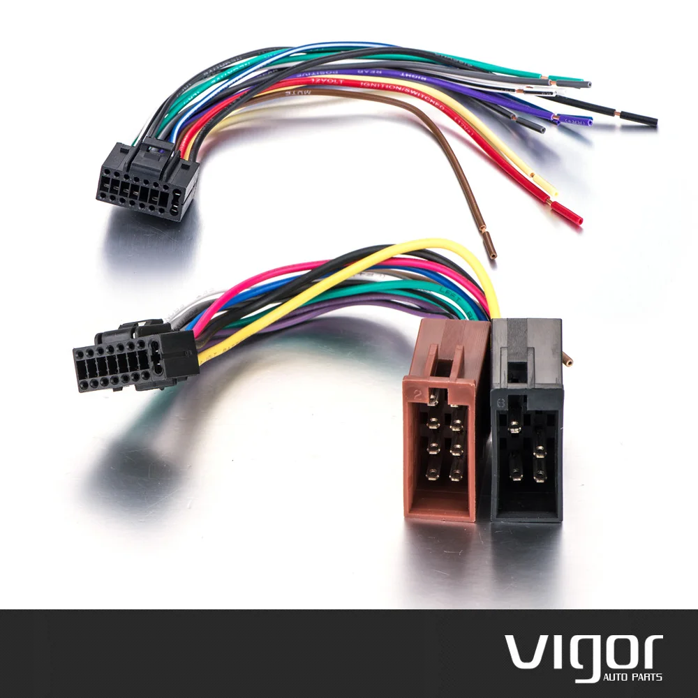 Car Stereo Radio ISO standard Wiring Harness Connector Wire Adaptor Plug Cable for KENWOOD 16